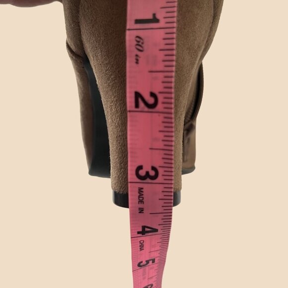 Aerosoles Womens 10 Brown Ankle Booties Faux Suede‎ Heelrest Western Side Zipper - Picture 8 of 9